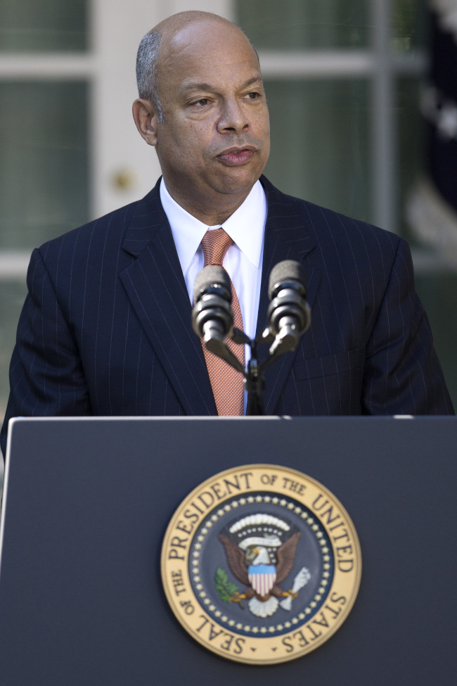 Homeland Security Secretary Jeh Johnson.   Bloomberg