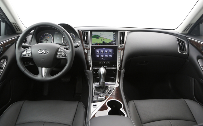 The “wave” theme of exterior styling continues inside.