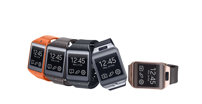 Samsung Electronics’ Gear 2 and Gear 2 Neo, the company’s first wearable devices running on its Tizen operating system, will be unveiled at this year’s Mobile World Congress that kicks off on Monday.   Samsung Electronics