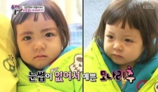 추사랑(화제인물)
이종격투기 선수 추성훈의 딸 추사랑이 모나리추(모나리자 추사랑)으로 변신해 시청자들의 큰 호응을 받았다.