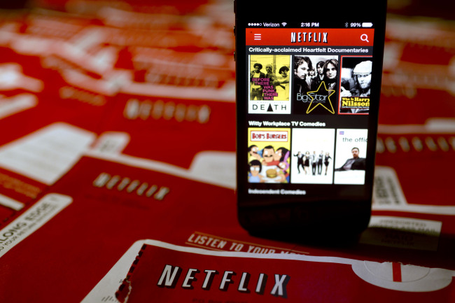The Netflix application is displayed on an iPhone arranged for a photograph in Washington, D.C.   Bloomberg