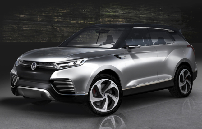 Ssangyong Motors on Monday introduced a computer-generated image of the XLV concept car, a compact SUV that will be unveiled at the Geneva International Motors Show next week.   Ssangyong Motor