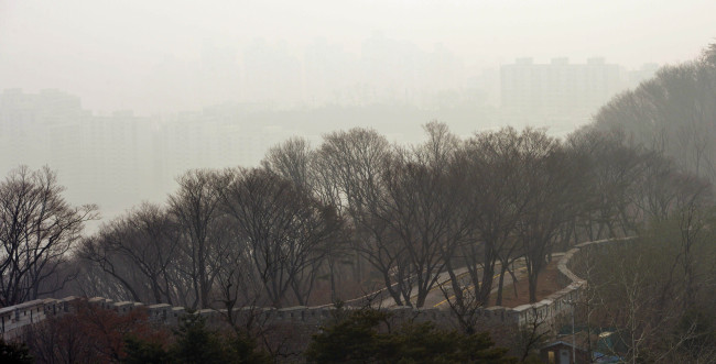 24일 오전 서울지역에 이틀쩨 초미세먼지 예비주의보가 발령된 가운데 서울 남산길이 뿌옇다.<br />김명섭 기자 msiron@heraldcorp.com
24일 오전 서울지역에 이틀쩨 초미세먼지 예비주의보가 발령된 가운데 서울 남산길이 뿌옇다.
김명섭 기자 msiron@heraldcorp.com