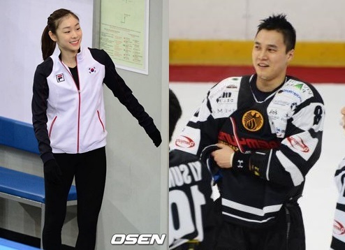김연아(좌부터/스케이트선수),김원중(아이스하키선수/국군체육부대)
‘피겨 여왕’ 김연아 측이 아이스하키 선수 김원중과의 열애설을 인정해 화제를 모으고 있다.