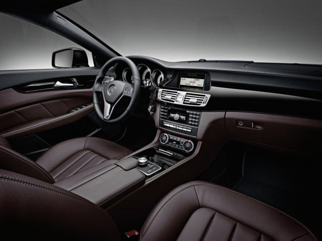 The lavishly designed cabin of the CLS.   Mercedes-Benz Korea