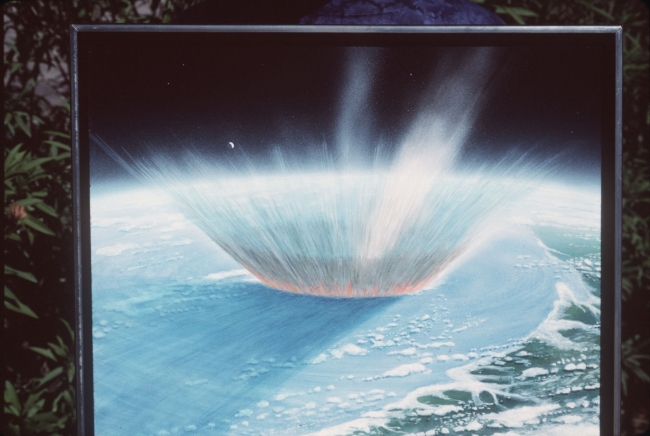An artist’s conception of the giant asteroid that smashed into the Gulf of Mexico 65 million years ago   MCT