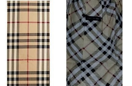 Burberry’s pattern (left) and Ssangbangwool’s pattern (right)