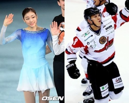 김연아(좌부터/스케이트선수),김원중(아이스하키선수/국군체육부대)
스포츠평론가 기영노가 ‘피겨여왕’ 김연아와 아이스하키 선수 김원중이 4년 전부터 만나왔다고 주장했다.