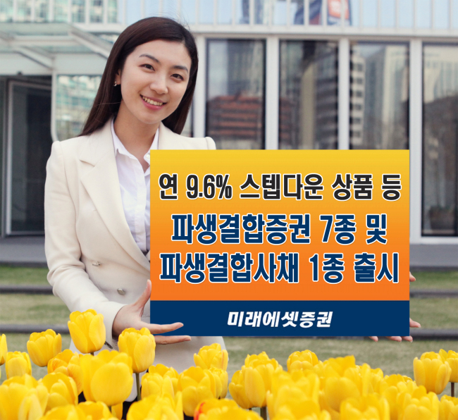 미래에셋증권은 연 9.6% 스텝다운 ELS상품을 포함한 파생결합증권 등 상품 8종을 총 750억 규모로 판매한다.