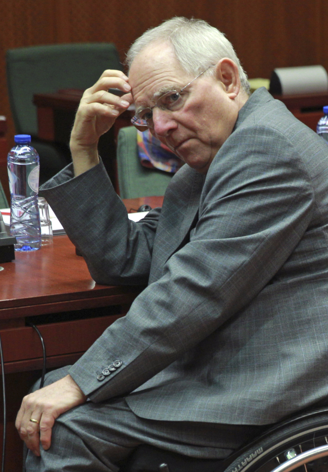 German Finance Minister Wolfgang Schaeuble.   AP-Yonhap