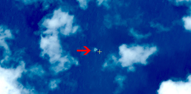 In this March 9 satellite image seen on the website of the Chinese State Administration of Science, Technology and Industry for National Defense, floating objects are seen at sea.   AP-Yonhap