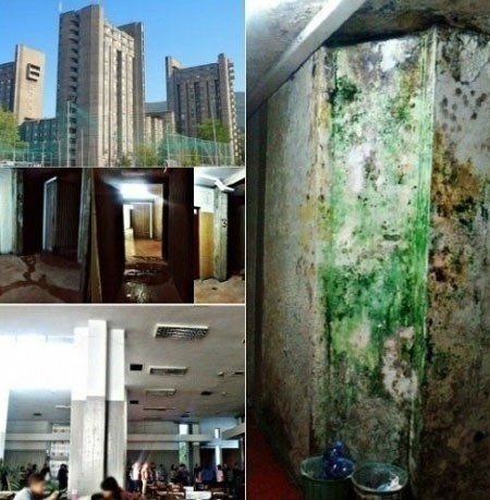 세계 최악의 기숙사 사진이 공개됐다.
최근 온라인 커뮤니티에는 ‘마케도니아 기숙사’라는 제목의 사진이 올라왔다.
공개된 사진 속의 기숙사 내부 모습은 보는 이들에게 충격을 안겨 준다. 건물 바닥은 시멘트가 드러나 있으며 천장에서는 물이 새는 것으로 알려졌다. 이로 인해 복도는 천장에서 샌 물로 흥건하고 벽에는 곰팡이가 수두룩하게 피어있는 등 학생들이 살기 적합하지 않아 보인다.
최악의 기숙사에서 한 달을 사는 조건은 우리 돈으로 약 8만 원 정도로 알려졌다.