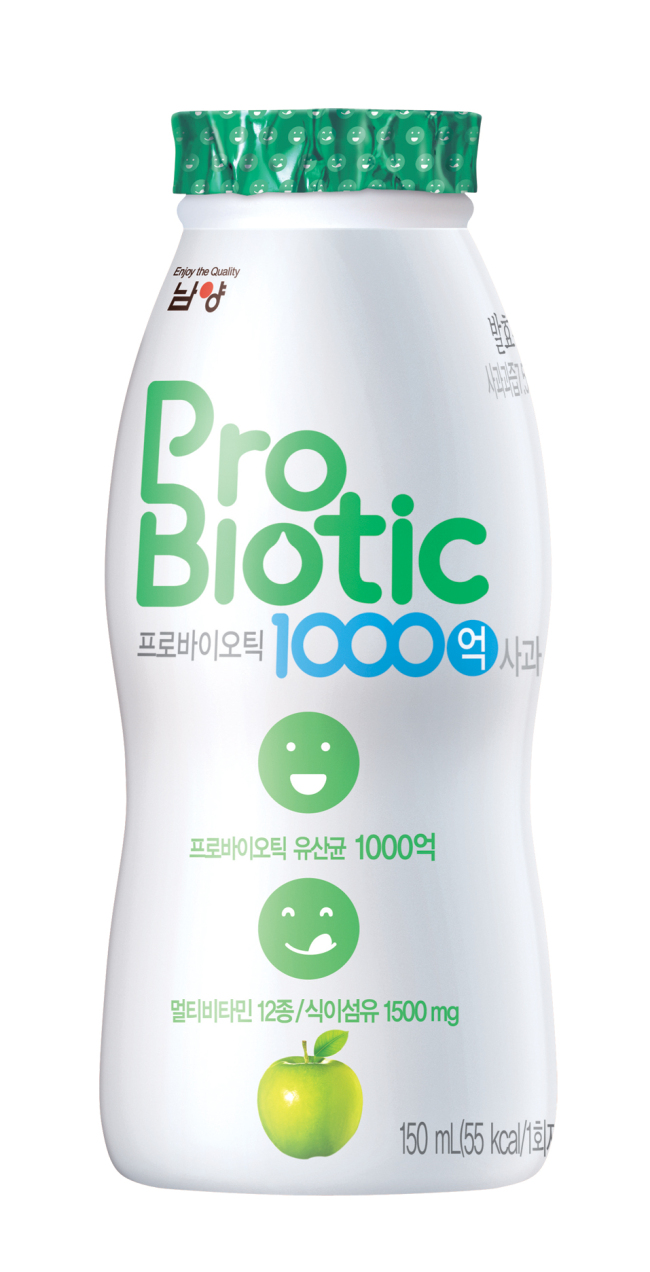 남양유업은 장 건강에 좋은 프로바이오틱 유산균이 1000억마리 들어있는 신제품 ‘프로바이오틱(Probiotic)1000억’을 출시했다.
프로바이오틱 유산균은 우리 몸 건강에 이로운 모든 살아있는 유익균을 말하는 것으로, 장기능 개선에 도움을 주는 것으로 알려져 있다.