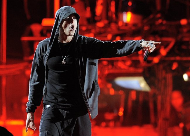 Eminem performs at the 2012 Coachella Valley Music and Arts Festival in Indio, California. AP