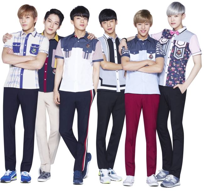 스쿨룩스 모델 B.A.P [사진제공=스쿨룩스]
