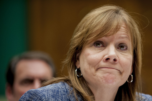 메리바라(MaryBarra/기업인/제너럴모터스수석부사장)
Mary Barra, CEO of General Motors Co., listens while testifying at a House Energy and Commerce Committee hearing in Washington, D.C., Tuesday.   Bloomberg