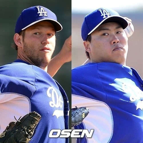 클레이튼커쇼(좌부터/ClaytonKershaw/야구선수/LA다저스투수),류현진(야구선수/LA다저스투수)
메이저리그 현역 최고 투수로 꼽히는 LA다저스 에이스 클레이튼 커쇼(26)가 일러야 5월 초에 복귀할 것으로 전망이다. 류현진(27)의 어깨가 더 무거워졌다.