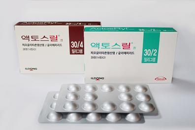 일동제약(대표 이정치)은 2일부터 제2형 당뇨치료제 ‘액토스릴’<사진> 판매에 들어갔다고 밝혔다.