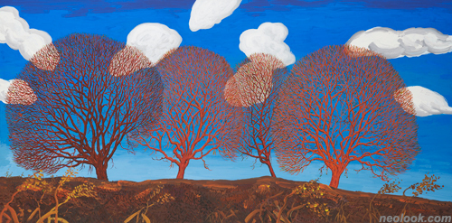 박병춘_구름과 나무가 있는 풍경_캔버스에 아크릴채색_100×200cm_2014
작가 박병춘(덕성여대 동양화과 교수)이 유럽 풍경을 그린 작품으로 개인전을 열고 있다. 박병춘은 ‘풍경여행’이란 타이틀로 서울 서초동 예술의전당 한가람미술관에서 전시를 개막했다.