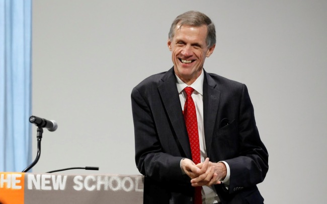 David E. Van Zan, president of New School University.   New School University
