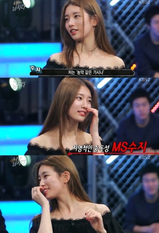 수지(배수지/가수/영화배우/미쓰에이/JYP엔터테인먼트)
그룹 미쓰에이 멤버 수지가 가장 마음에 드는 별명이 ‘농약 같은 가시나’라고 꼽았다.