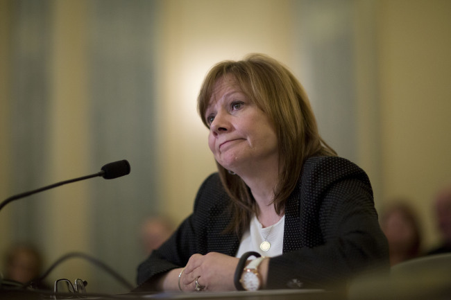 GM CEO Mary Barra listens during a Senate Consumer Protection, Product Safety and Insurance subcommittee hearing in Washington on April 1.   Bloomberg