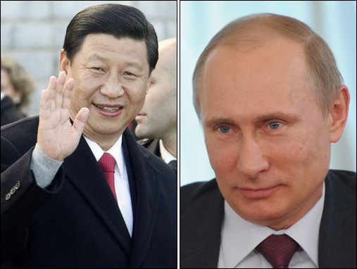 시진핑(좌부터/XiJinping/정치인/중국국가주석/중국공산당중앙군사위원회주석),블라디미르푸틴(VladimirPutin/정치인/러시아대통령)
우크라이나 사태로 서방 제재의 칼날을 맞은 러시아가 중국으로 눈을 돌리고 있다. 중국과 러시아를 잇는 수송로 개발을 바탕으로 양국 간 ‘신(新) 실크로드’ 시대를 열겠다는 구상이다.