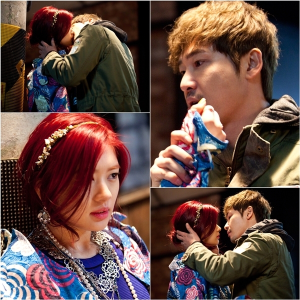 Actor Kang Ji-hwan and actress Jung So-min kiss in the first episode of KBS2 TV show "Big Man," aired on Monday.