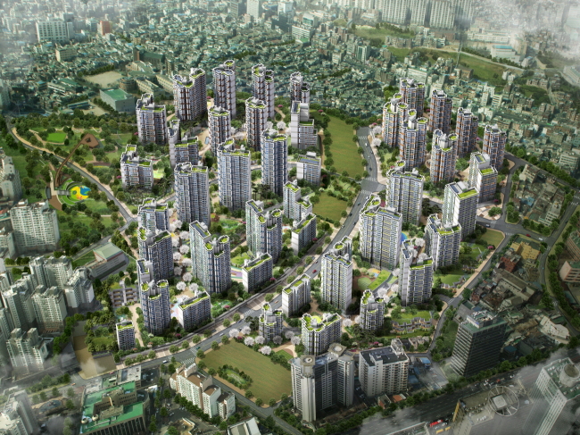 삼성물산과 대우건설은 서울 마포구 아현동 630번지 일대 아현뉴타운 3구역을 재개발한 매머드급 랜드마크 대단지 ‘아현 래미안 푸르지오’를 분양하고 있다.
전용면적 59~84㎡와 대형인 145㎡형은 모두 팔렸으며 114㎡형의 잔여물량을 분양 중이다.