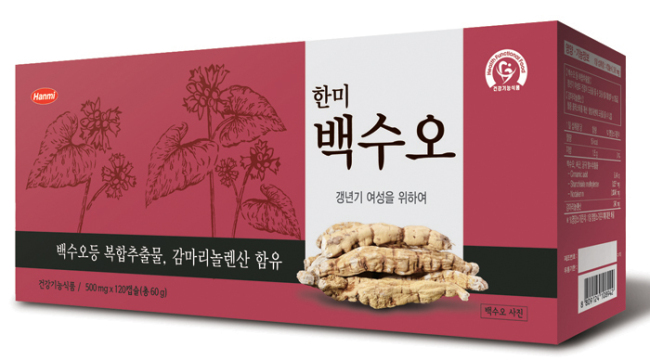 한미약품의 ‘한미 백수오’는 이런 갱년기 여성을 위한 건강 선물로 가장 적합한 건강기능식품이다. 한미 백수오는 천연 식물성 소재인 백수오 등 복합추출물(Estro-G100)과 감마리놀렌산을 혼합한 기능 식품으로, 호르몬 감소로 발생하는 여성의 갱년기 증상 개선을 돕고 콜레스테롤을 낮춰 원활한 혈행에 도움을 준다.