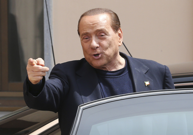 Former Italian Premier Silvio Berlusconi.   AP-Yonhap