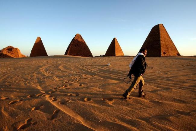 The Royal Pyramids in Kerima, Sudan, built in Nubia about 800 years after the last Egyptian pyramid was built.   AFP
