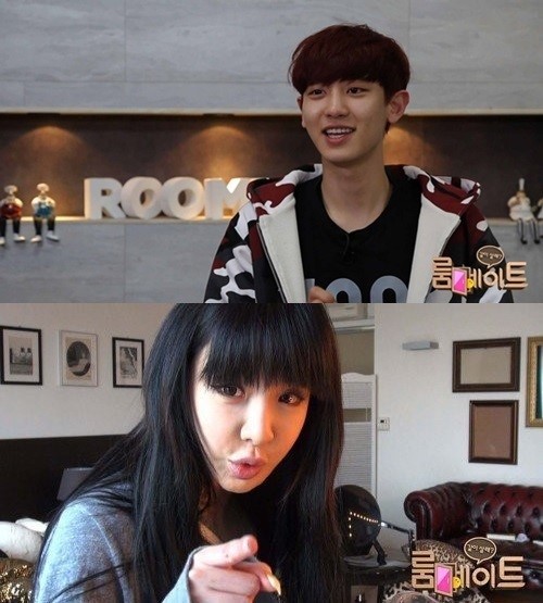 찬열(위부터/박찬열/가수/EXO/EXO-K),박봄(가수/2NE1)
‘룸메이트’에서 엑소(EXO) 찬열이 2NE1 박봄과 첫 대면했다.