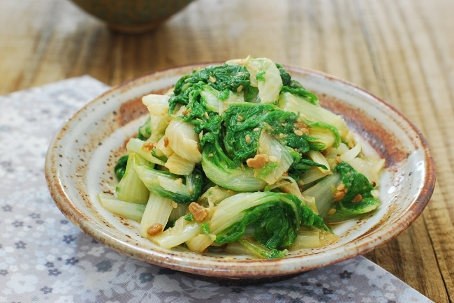 Putbaechu (young cabbage) doenjang muchim (Korean Bapsang)