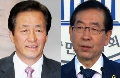정몽준(좌부터/국회의원/새누리당/대한축구협회명예회장/보건복지위원회위원),박원순(서울시장/변호사/서울특별시시장)
6·4 지방선거의 최대 격전지인 서울시장 자리를 놓고 박원순 새정치민주연합 후보와 정몽준 새누리다 후보가19일 첫 TV토론 맞대결을 벌인다.