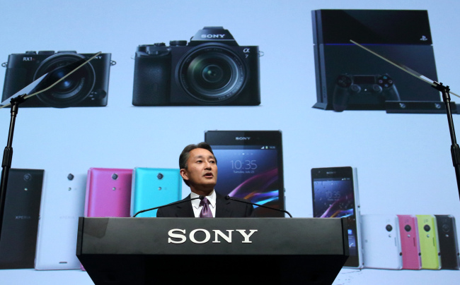 Kazuo Hirai, president and chief executive officer of Sony Corp., speaks during a news conference in Tokyo.   Bloomberg