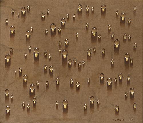 김창열 ‘물방울'. 1977년작. 캔버스에 유채. 45.5×53.0cm(10호) [사진제공=서울옥션]