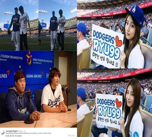 ▲박찬호 시구 수지 시구 예정 류현진 (사진=다저스 트위터/MLB 페이스북)