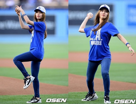 ▲수지 시구 류현진
