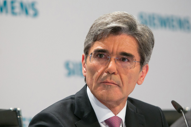 Joe Kaeser, CEO of Siemens AG.   Bloomberg
