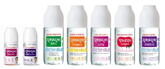 롯데칠성이 최근 선보인 ‘닥터&닥터’ 음료의 병용기도 스마트캡을 적용했다. 스마트캡을 돌리는 순간 캡 안에 담겨진 원료 원액이 흘러나와 하단의 투명한 바다액과 섞이면서 음료 색깔이 화려하게 변하는 시각적 효과도 즐길 수 있는 게 특징이다.