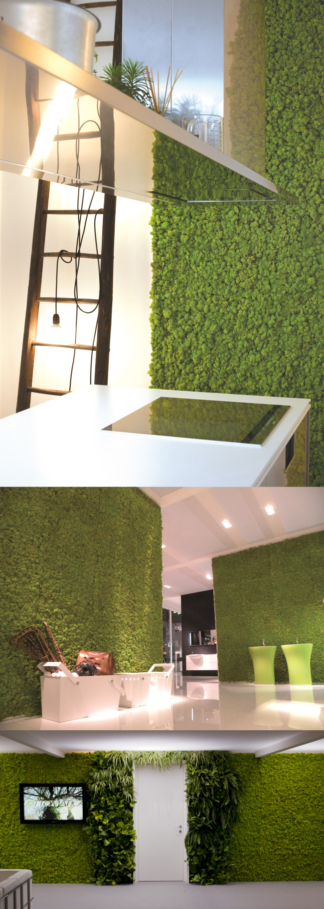 초소형 주거공간이 늘면서 실내에 ‘녹색’을 들여놓는 건 점점 꿈 속 일이 돼가고 있다. 그러나 이를 가능케 해준 아이템들이 출시돼 각광받고 있다. 사진은 스칸디나비아 산 이끼를 심은 모듈로 벽 장식이 가능한 ‘모스월’