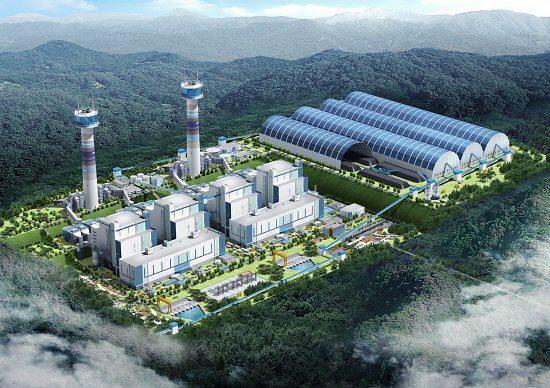 This rendering depicts the upcoming 2 million-kilowatt Samcheok thermal power plant complex. Tongyang Power won the business license to build and operate the complex from the government in 2011.   Tongyang Power