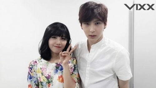 ▲빅스 레오 정은지 인증샷(사진=젤리피쉬엔터테인먼트)