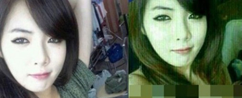 ▲ 좌측 원본 현아 합성 사진