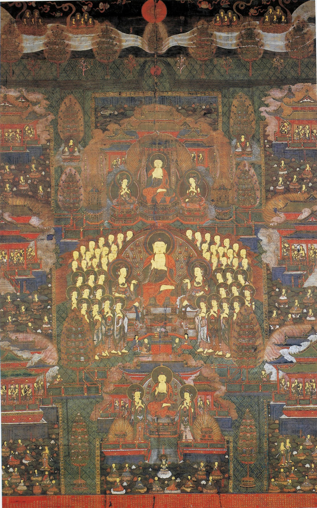 남원 실상사 발굴전경, 관경 16관변상도[사진제공=문화재청]
