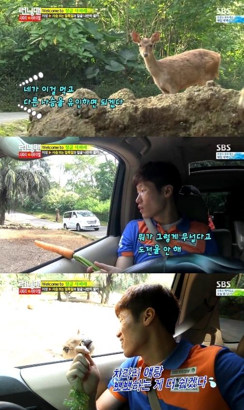 ▲박지성 사슴(사진=SBS 런닝맨 캡처)