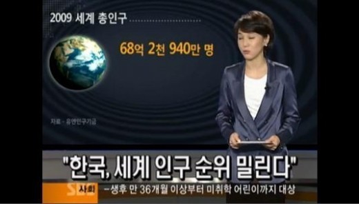 ▲ 한국 출산율 세계 최하위 / SBS 화면캡쳐