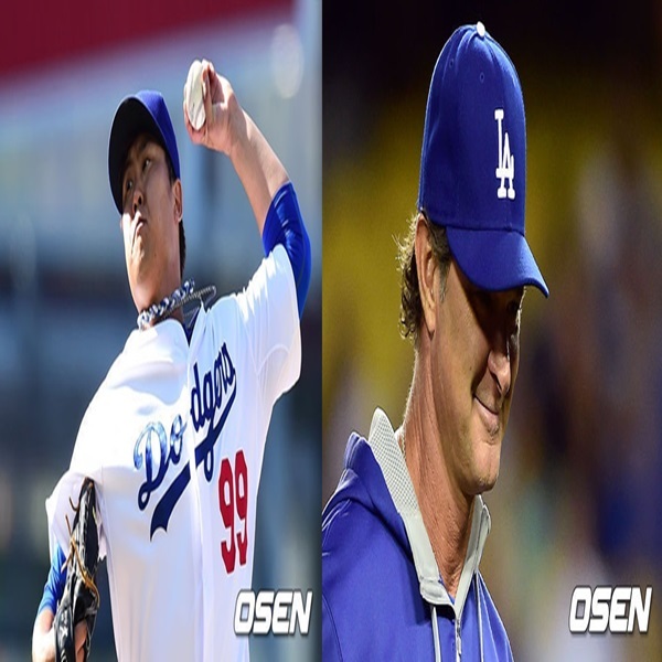 ▲류현진 시즌 8승 달성 류현진 다승순위 돈 매팅리 (사진=OSEN)