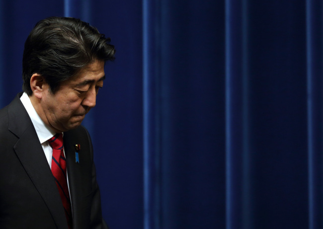 Japan’s Prime Minister Shinzo Abe.  Bloomberg